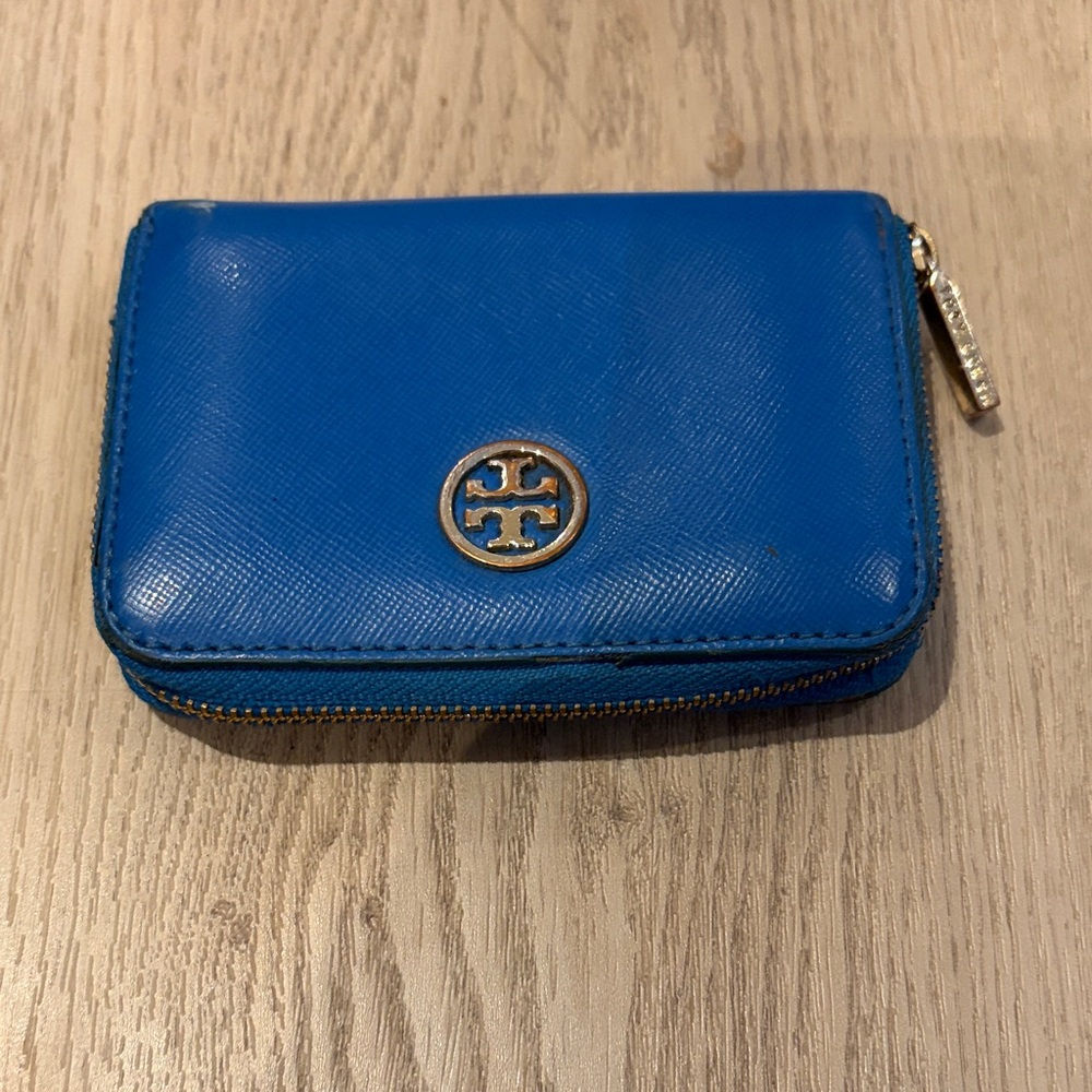 Tory Burch Cobalt Blue Leather Wallet
